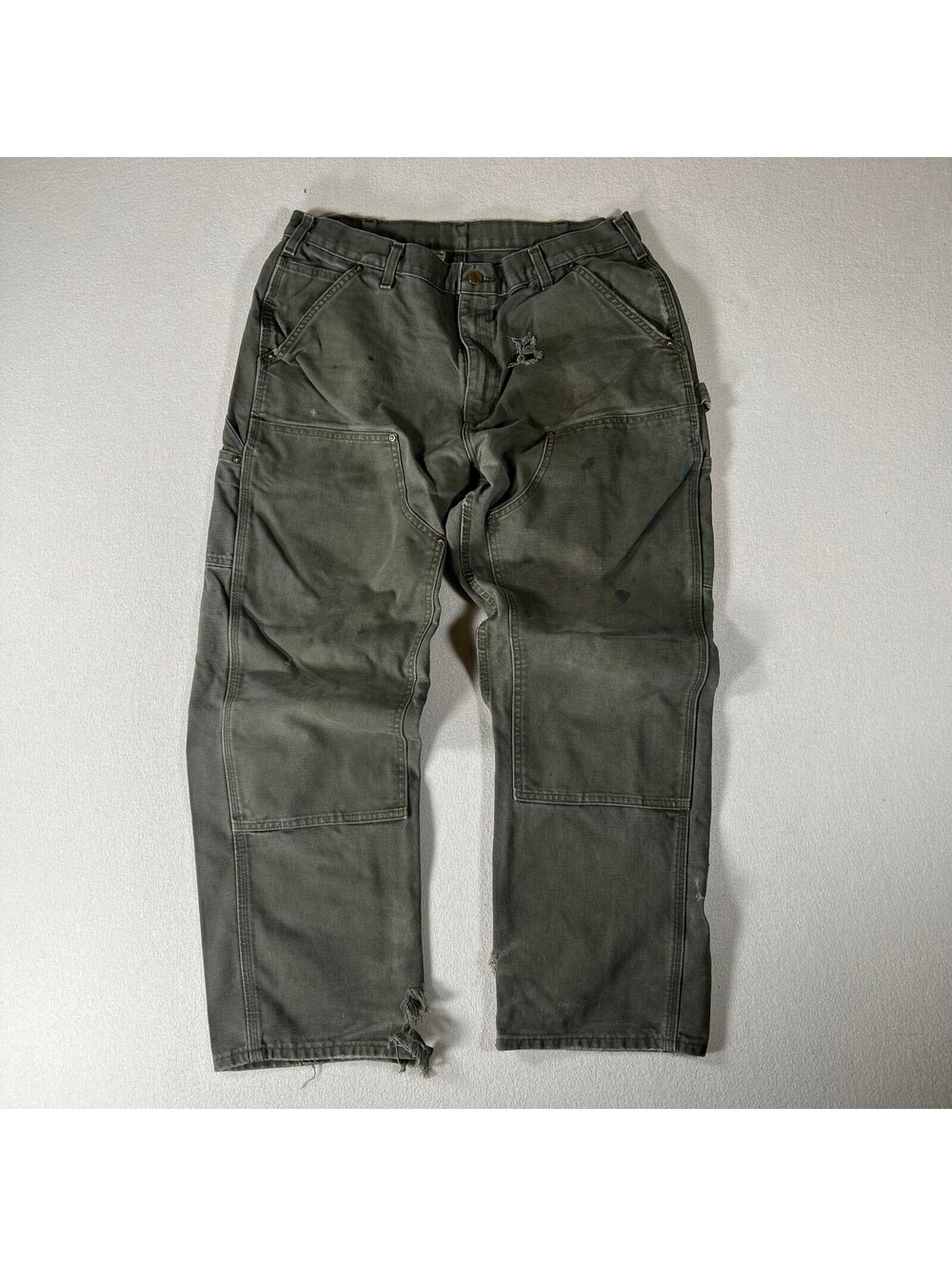 Vintage Carhartt B136 Mos Double Distressed Work Pants 36x30